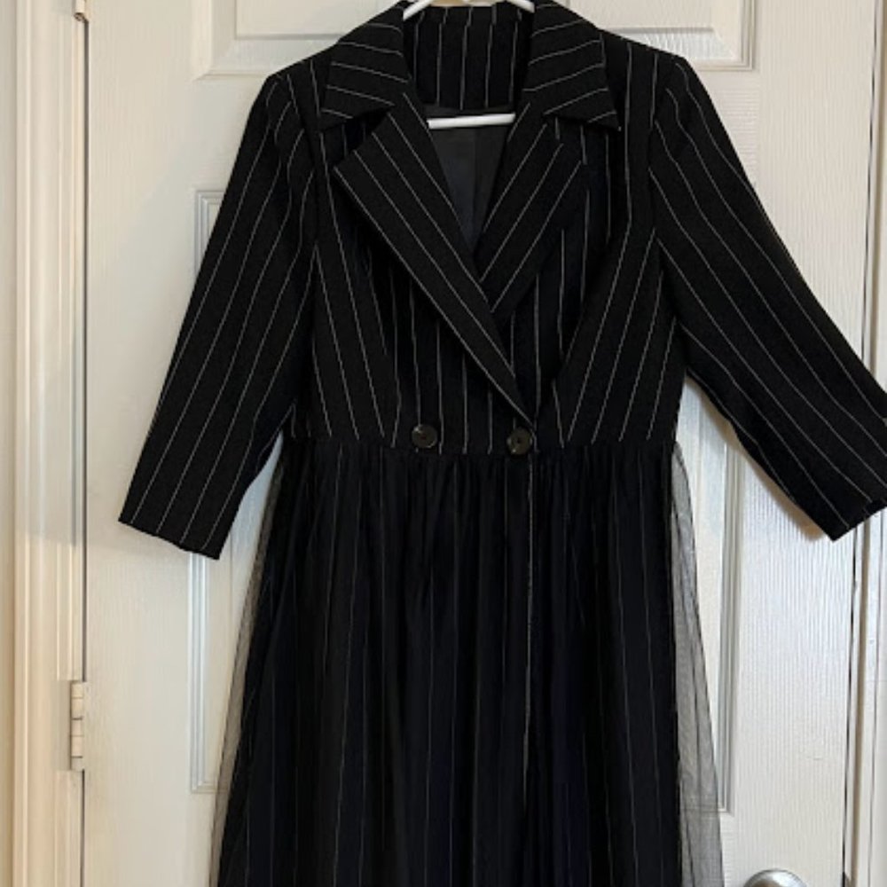 Women NWOT Elegant black long sleeves classy long / maxi dress
